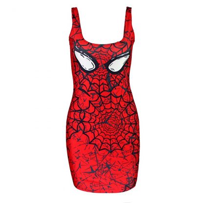 Spiderman Body Con Mini Dress