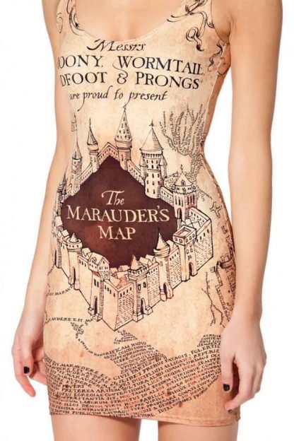Harry Potter Marauder's Map Body Con Mini Dress