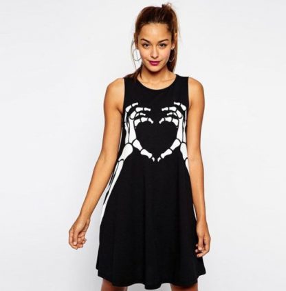 Skeleton Love A-Line Dress