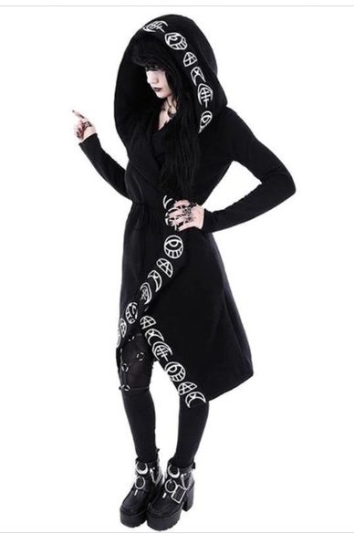 Witchcraft Long Hoodie-Coat