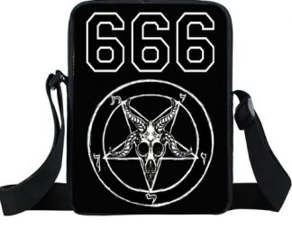 Baphomet Skull 666 Mini Messenger Bag