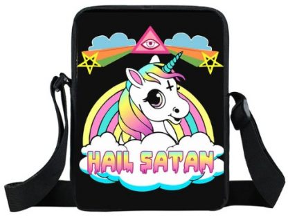 Hail Satan Unicorn Mini Messenger Bag