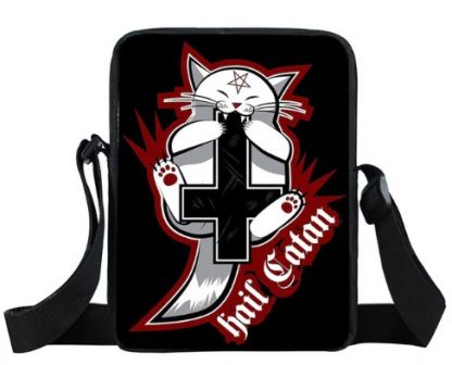 Hail Satan Cat Mini Messenger Bag