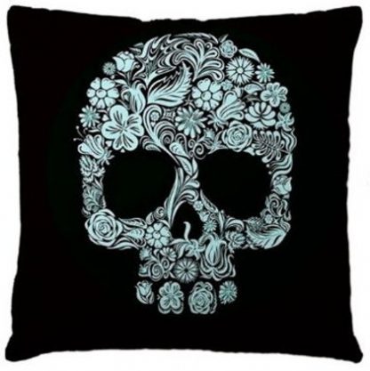 Day of the Dead Sugar Skull Pillow Cover #3