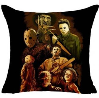 Horror Movie Collage Pillow Cover #2