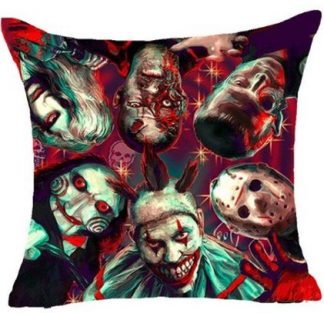 Horror Movie Collage Pillow Cover #3