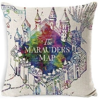 Harry Potter Marauders Map Pillow Cover #1