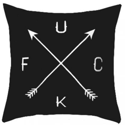 F * C K Direction Pillow Cover
