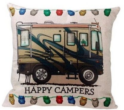 Happy Campers Pillow Cover #3