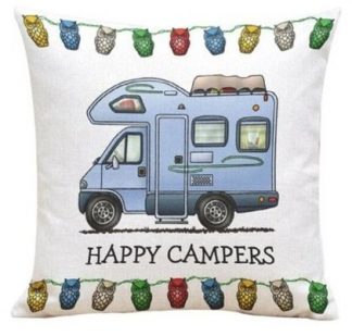 Happy Campers Pillow Cover #19