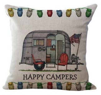 Happy Campers Pillow Cover #13