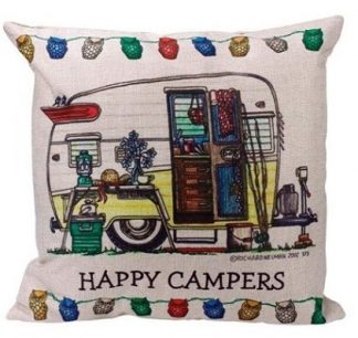 Happy Campers Pillow Cover #6