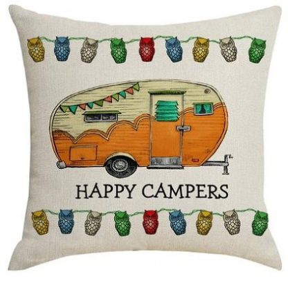 Happy Campers Pillow Cover #8