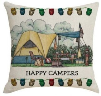 Happy Campers Pillow Cover #19