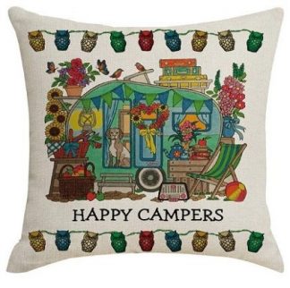 Happy Campers Pillow Cover #9