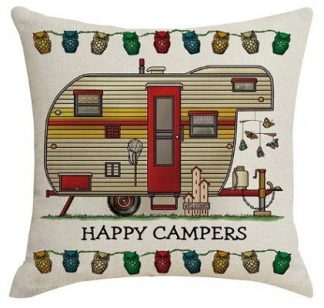 Happy Campers Pillow Cover #05