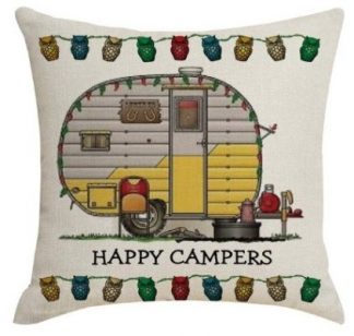 Happy Campers Pillow Cover #10