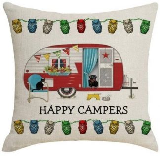 Happy Campers Pillow Cover #11