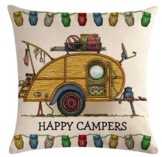 Happy Campers Pillow Cover #15