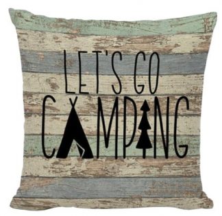 Let's Go Camping Pillow Cover
