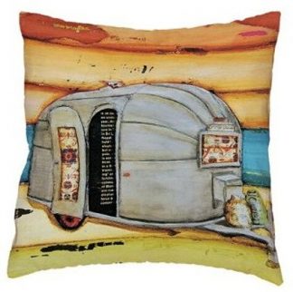 Vintage Camper Art Pillow Cover #4