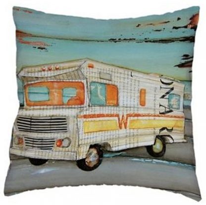 Vintage Camper Art Pillow Cover #3