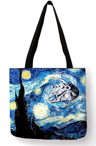 Star Wars Starry Night Millennium Falcon Tote Bag