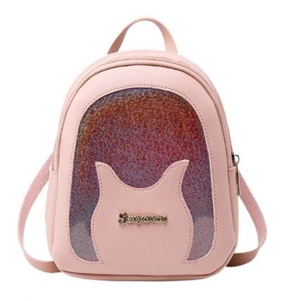 Holographic Panel Mini-Backpack with Earphone Access