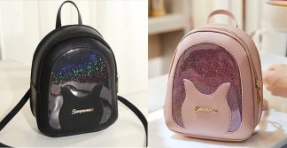 Holographic Panel Mini-Backpack with Earphone Access