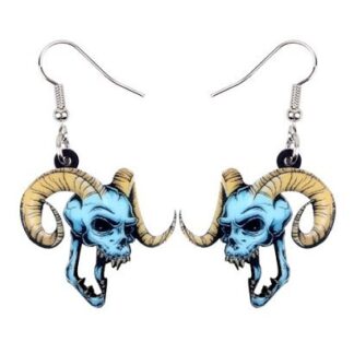 Baphomet Skull Earrings