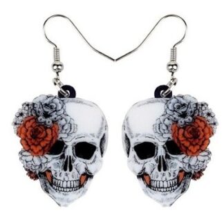 Skull and Roses Earrings