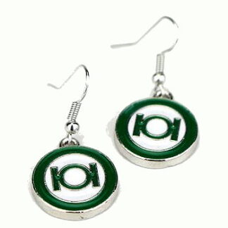 Green Lantern Dangle Earrings