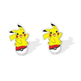 Anime Pokemon Pikachu & Pokeball Stud Earrings