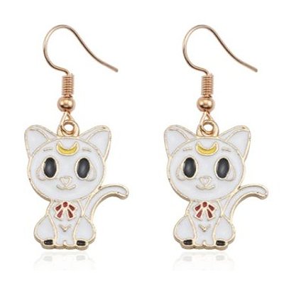 Anime - Sailor Moon Artemis Dangle Earrings