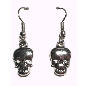 Skull Charm Dangle Earrings #1
