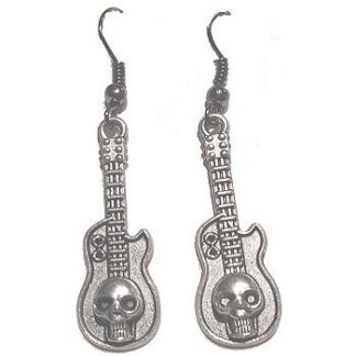 Guitars 'n Skulls Dangle Earrings
