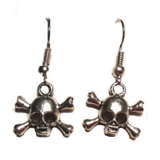 Skull & Crossbones Dangle Earrings