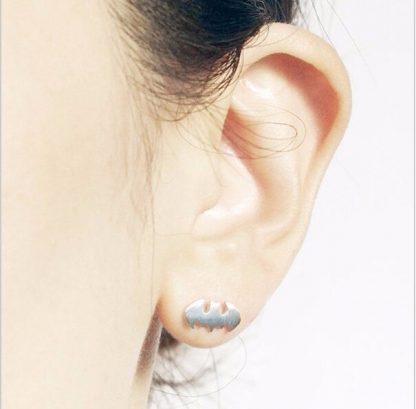 Batman Logo Tiny Stud Earrings