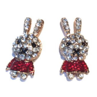 Rabbit Rhinestone Earrings