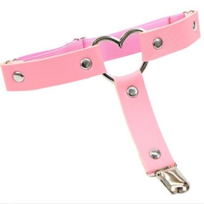 PU Leather Garter Set - Hearts