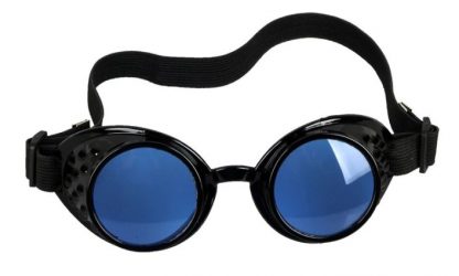 Goggles - Black with Blue Lenses