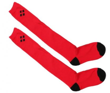Harley Quinn Over The Knee Long Socks - Red