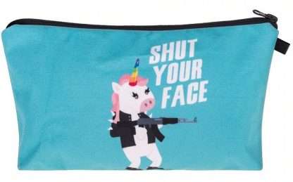 Shut Your Face Unicorn Make Up Bag