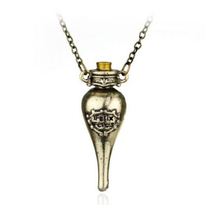 Harry Potter Felix Felicis Potion Bottle Necklace - Gold