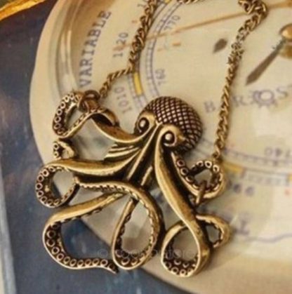 Vintage Steampunk Octopus Necklace