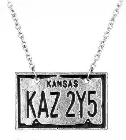 Supernatural Kansas Licence Plate Necklace