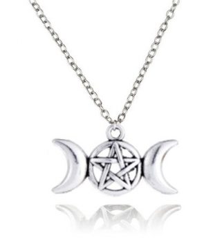 Moons and Pentagram Wiccan Necklace