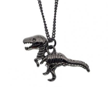 Tiny T-Rex Necklace - Gunmetal