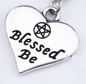 Blessed Be Heart Charm Necklace