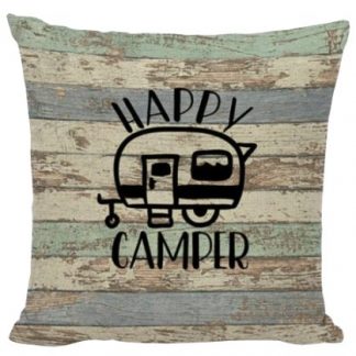 Barn Board Happy Camper Pillow Cover